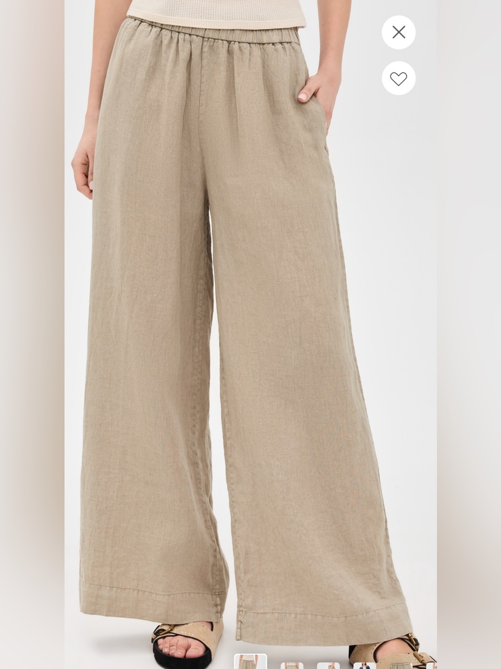 James Perse Lightweight Linen Culotte Pant